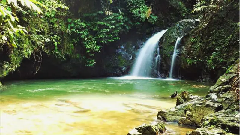 Sejuknya Air Terjun Kaboko di Balik Lebatnya Hutan Lipat Kain