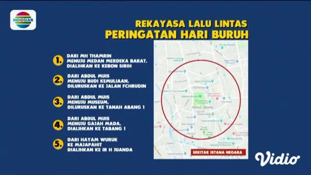 Rekayasa Lalu Lintas di Peringatan Hari Buruh di Jakarta