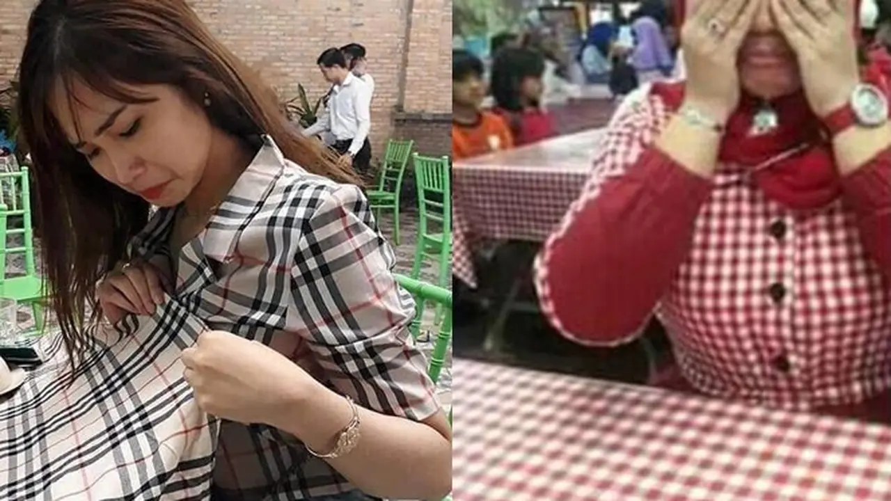 6 Potret Motif Baju Sama Dengan Taplak Meja Ini Bikin Senyum