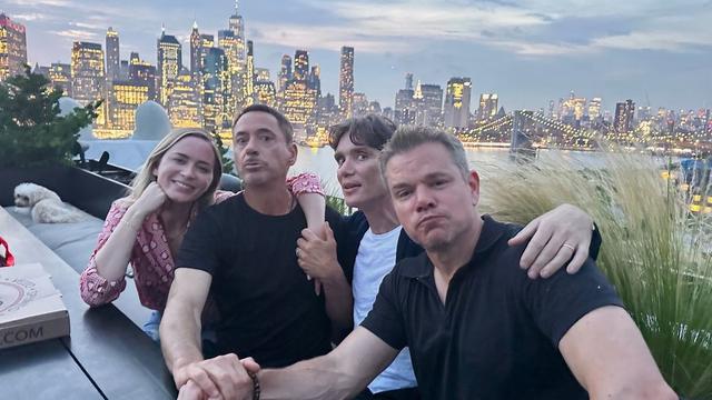 Emily Blunt, Robert Downey Jr, Cillian Murphy, Matt Damon. . (Instagram/ robertdowneyjr)