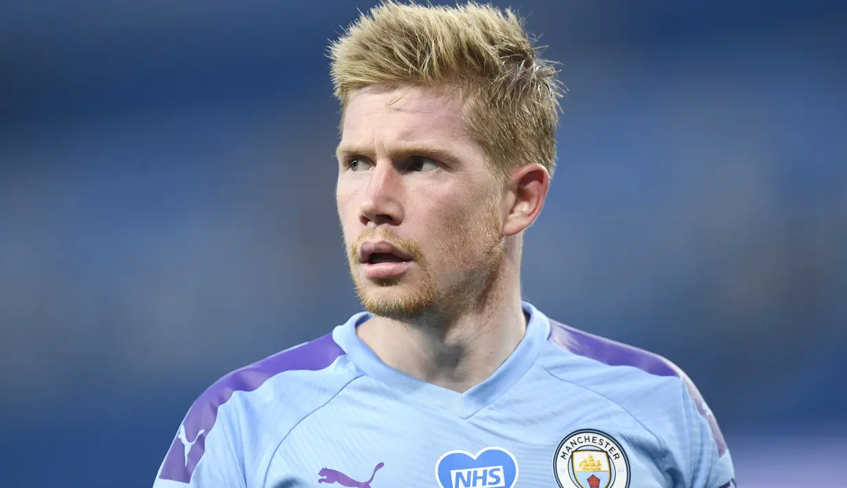 3. Kevin De Bruyne (Manchester City) - Pemain asal belgia ini adalah salah satu gelandang terbaik saat ini. Pemain enerjik berharga 108 Juta Poundsterling itu merupakan pilar penting Citizens era Pep Guardiola. (AFP/Peter Powell/Pool)
