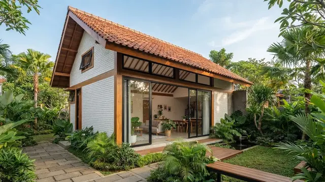 Contoh Desain Rumah Type 36 Tropis Kontemporer yang Sejuk Alami