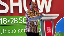Menurut Ketua Gaikindo Sudirman MR, IIMS menjadi barometer tren industri automotif Indonesia di mata dunia, Jakarta, Kamis (18/9/2014) (Liputan6.com/Miftahul Hayat)