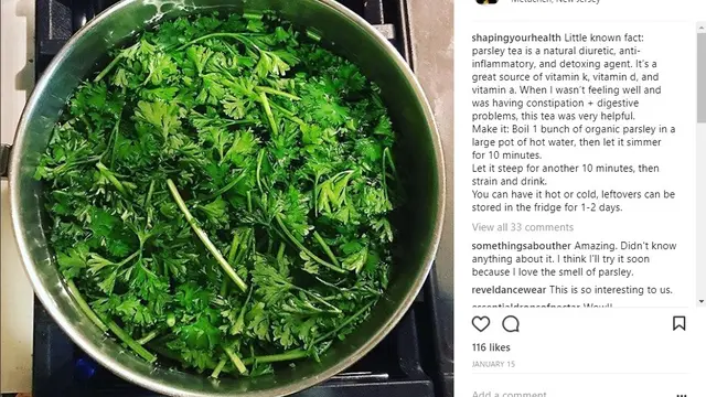 Wajah Bersih Bebas Jerawat dengan Teh Parsley