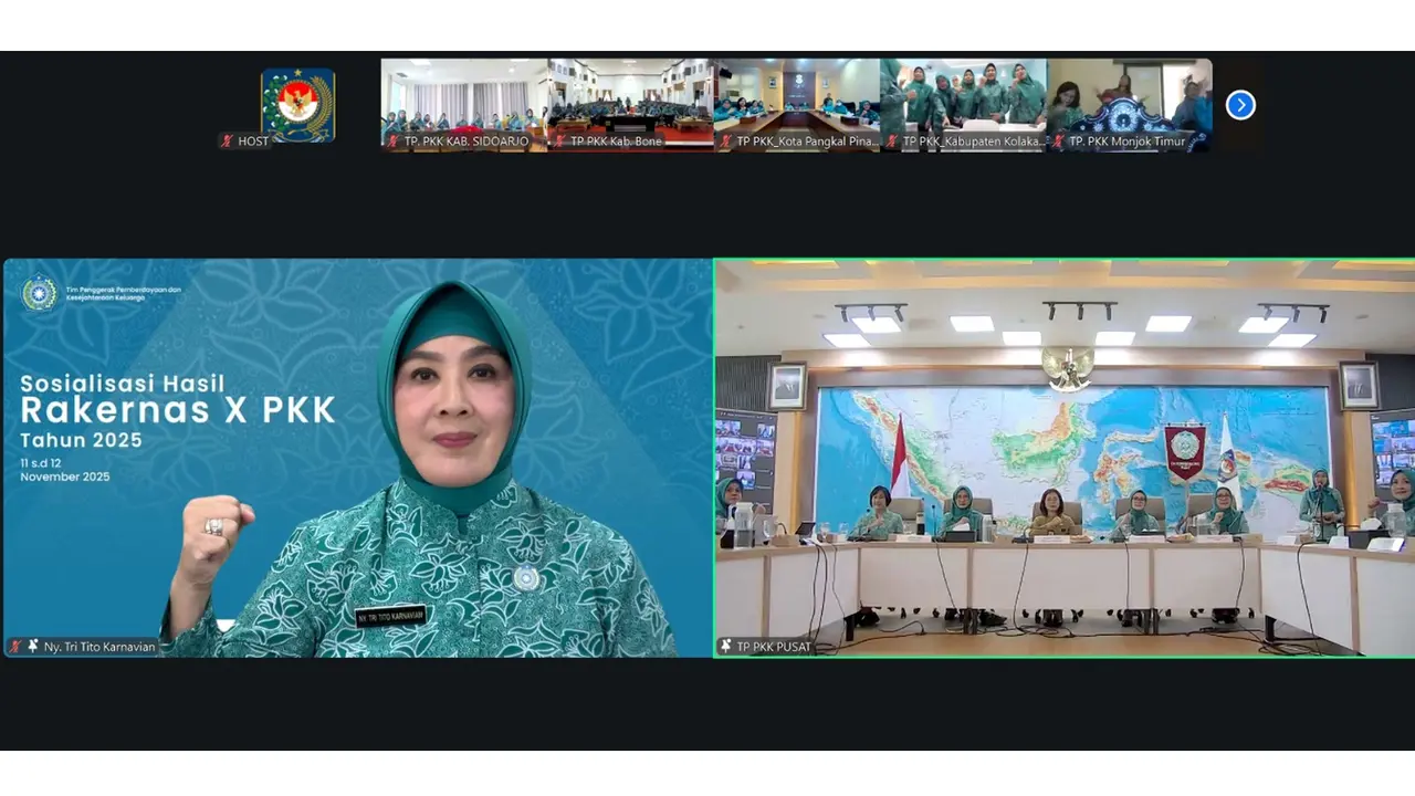 Konsistensi Jadi Kunci: Ketum TP PKK Dorong Penyelarasan Hasil Rakernas X 2025