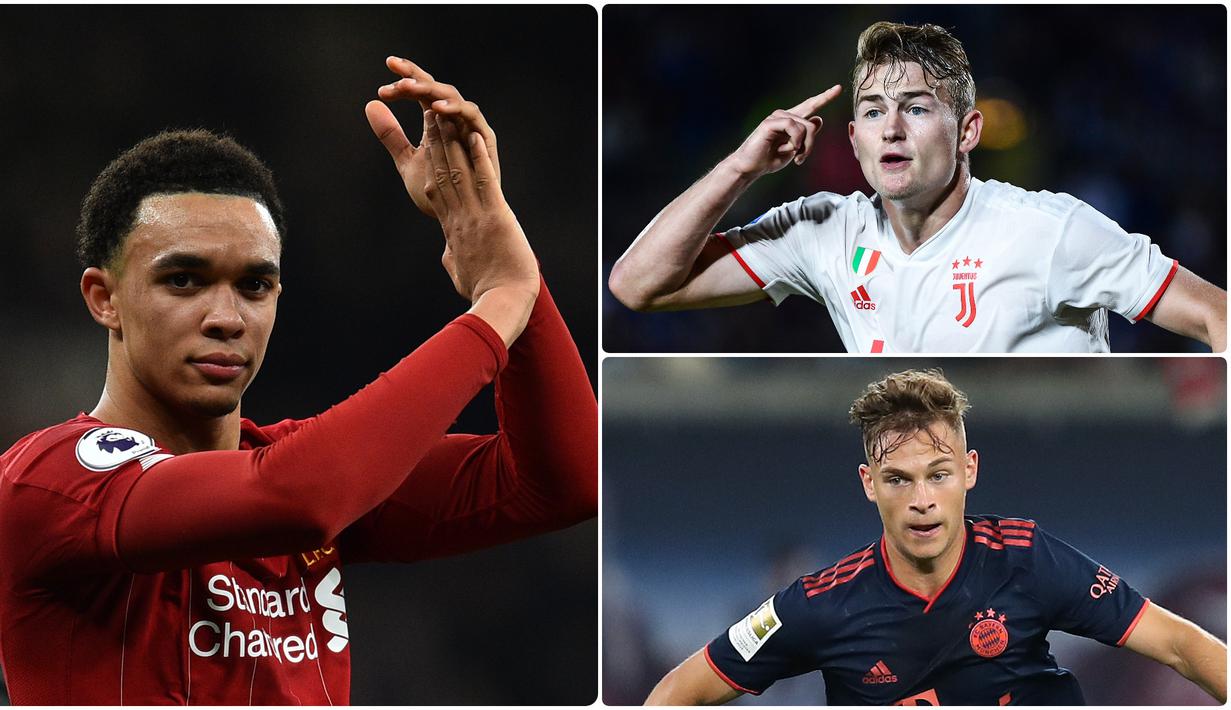 Bek muda Liverpool, Trent Alexander-Arnold, menjadi bek yang memiliki nilai transfer paling mahal saat ini. Selain Alexander-Arnold ada sejumlah bek yang juga memiliki harga transfer sangat tinggi saat ini. Berikut 6 bek bernilai transfer paling mahal di dunia saat ini. (kolase foto AFP)