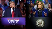 Capres dari Partai Republik Donald Trump dan Partai Demokrat Kamala Harris. (AFP)