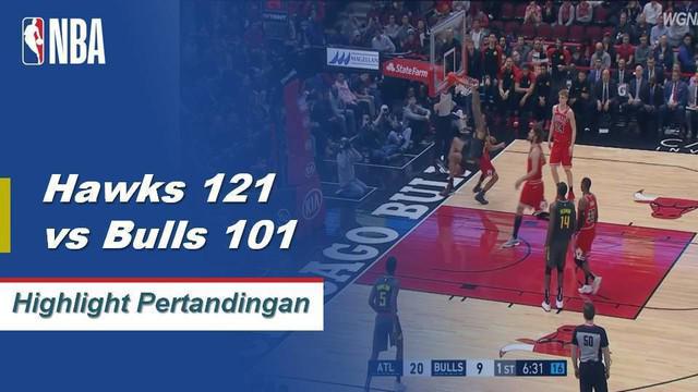 John Collins membukukan karier tinggi 35 poin saat Atlanta mengalahkan Chicago, 121 - 101.
