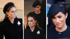 Penampilan Meghan Markle - Kate Middleton saat Hadiri Prosesi Persemayaman Ratu Elizabeth II (AFP Photo)