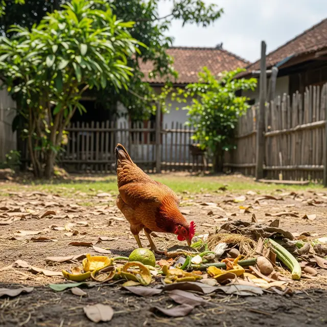 Ilustrasi Pakan Ternak Ayam.