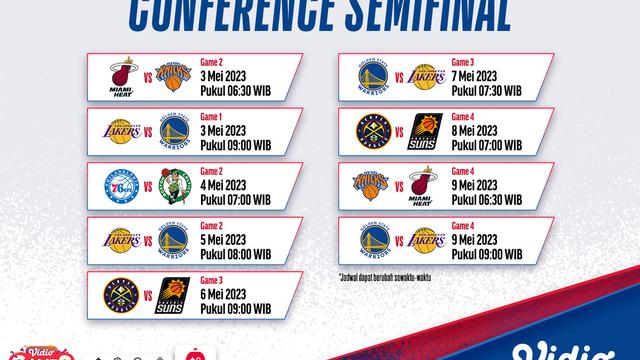 Link Live Streaming NBA 2022/2023 Conference Semifinal di Vidio, 3-9 Mei 2023