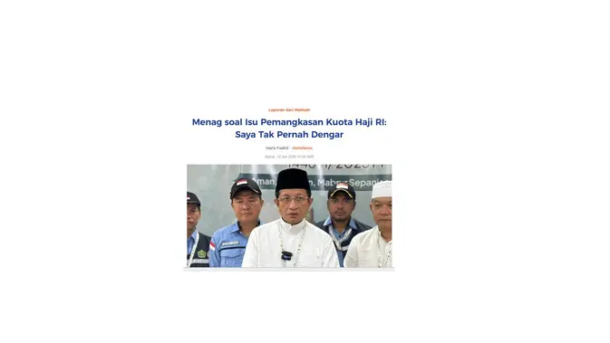 <p>Cek fakta artikel Menag tak bisa berbuat banyak karena uang haji dipakai Jokowi</p>