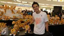 Daniel Mananta saat menghadiri jumpa pers kampanye populasi harimau di Senayan City, Jakarta, Jumat (29/7). WWF-Indonesia #DoubleTigers menggugah kepedulian publik akan populasi dan konservasi harimau. (Liputan6.com/Herman Zakharia)