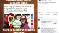 [Cek Fakta] Hoaks Kader PKS Pemesan Jasa Prostitusi Artis VA