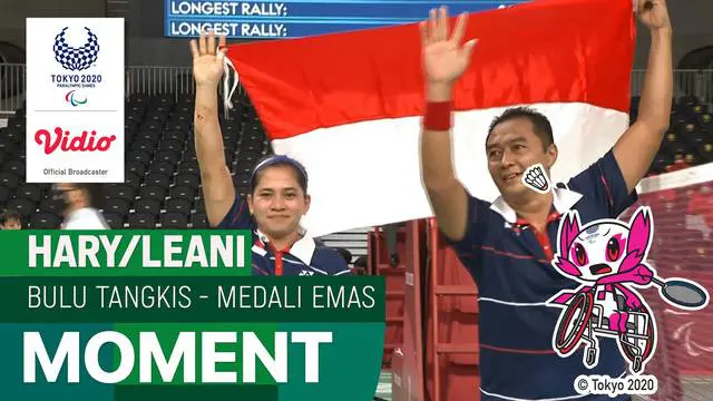 Berita video highlights laga perebutan medali emas di cabang olahraga bulutangkis nomor ganda campuran kategori SL3-SU5 antara pasangan Indonesia Hary Susanto / Leani Ratri Oktila dengan wakil dari Prancis, Minggu (5/9/2021) siang hari WIB.