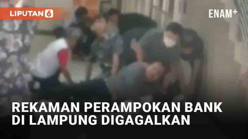 VIDEO: Detik-Detik Perampokan Bank di Lampung Digagalkan, Tiga Orang Tertembak