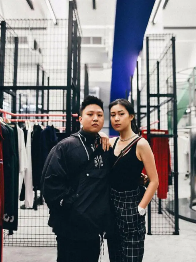 Jejow saat berada di Dover Street Market Singapura