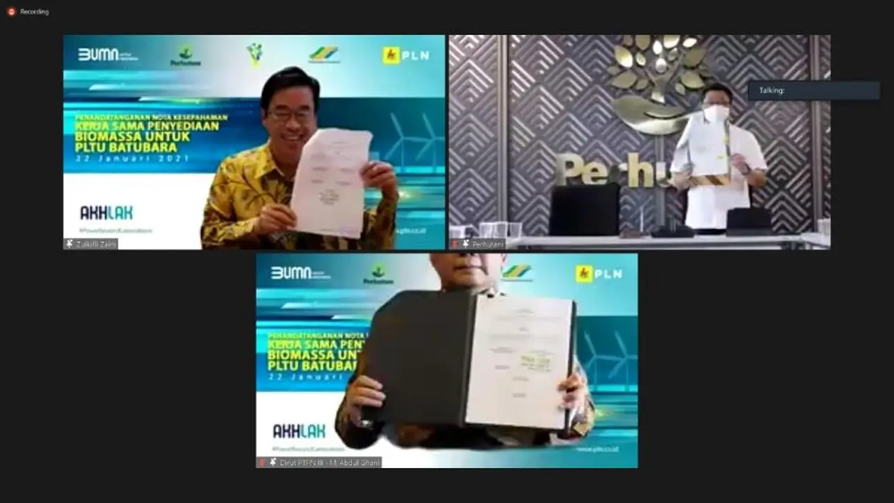 Sinergi 3 BUMN Dalam Penyediaan Biomassa untuk Co-Firing PLTU Batubara