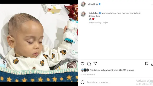 Rizky Billar - Lesti Kejora (Foto: Instagram/@rizkybillar)