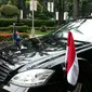 Mobil Limosin yang membawa Ratu Maxima saat menuju Kementerian Koordinator Pembangunan Manusia dan Kebudayaan (Kemenko PMK). (Liputan6.com/Rizki Akbar Hasan)