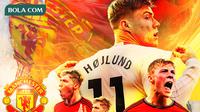 Manchester United - Ilustrasi Rasmus Hojlund di MU (Bola.com/Adreanus Titus)