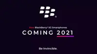 Smartphone 5G Blackberry siap diumumkan pada 2021. (Doc: Blackberry)