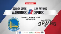 Jadwal NBA, Golden State Warriors Vs San Antonio Spurs. (Bola.com/Dody Iryawan)
