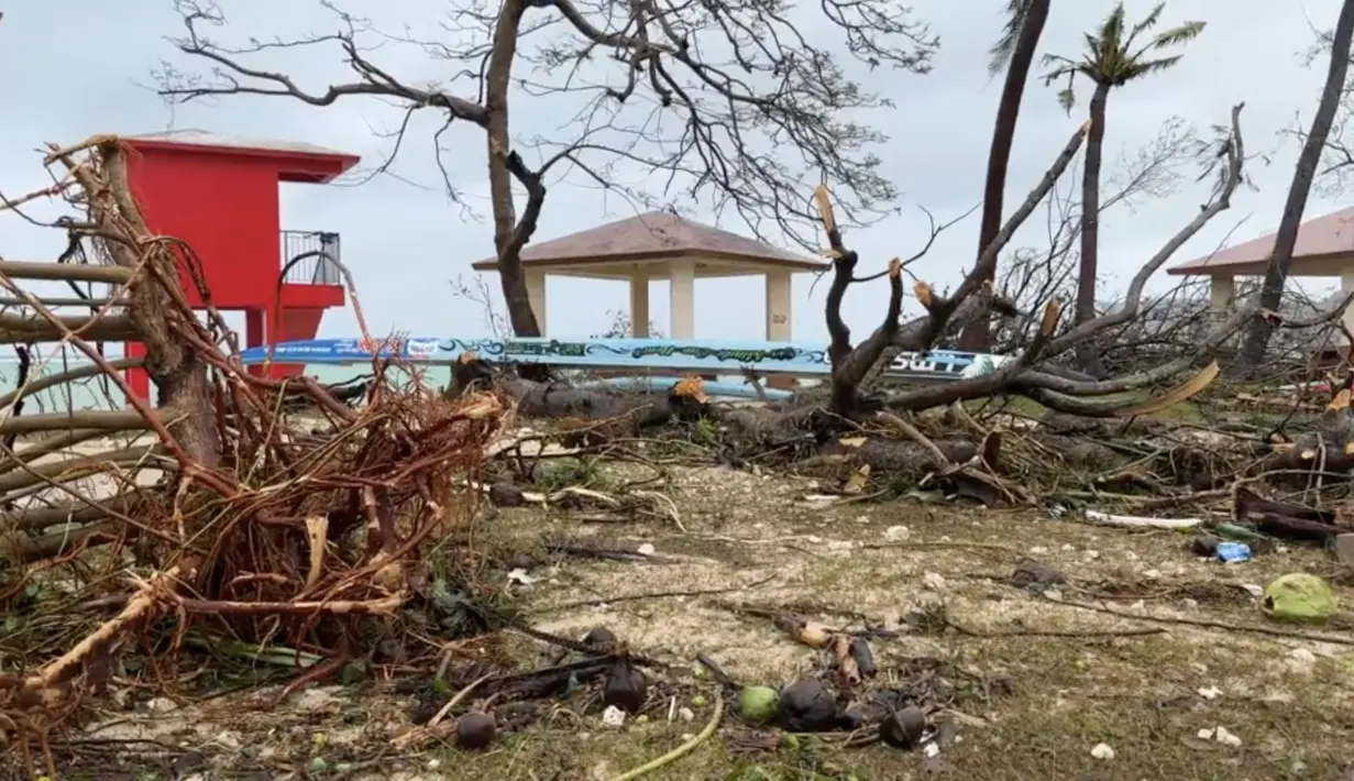 Guam - terletak di Samudra Pasifik Barat - rentan terhadap siklon tropis.  (AFP/James Reynolds)