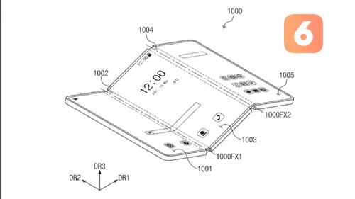 <p>Paten HP layar lipat tiga pertama Samsung. (Doc: Phone Arena)</p>