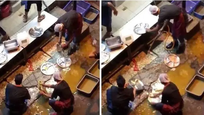 jijik, restoran ini cuci piring pakai air kubangan (elitereaders)