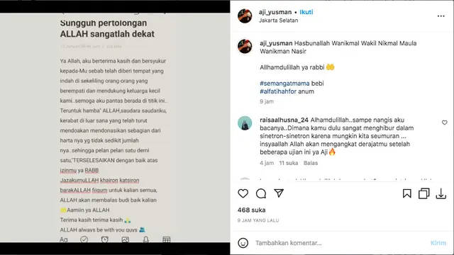 Aji Yusman Sampaikan Terima Kasih kepada Semua yang Telah Bantu Ringankan Biaya RS untuk Keluarkan Jenazah Bayi di Kandungan Istri