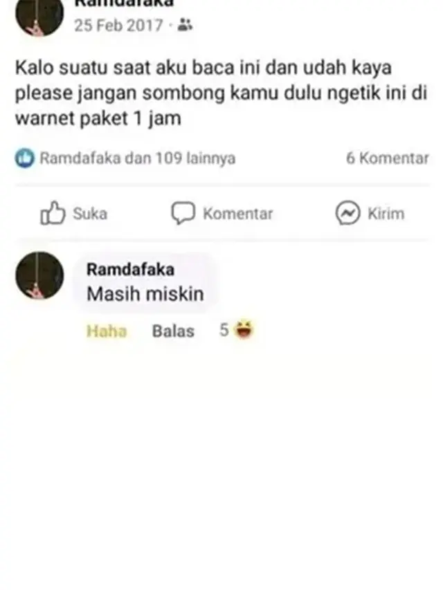 10 Potret Status Facebook Ini Kocak Banget, Bikin Geleng Kepala