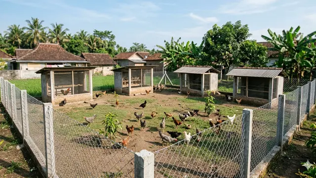 Model Kebun Ayam Umbaran Efisien.