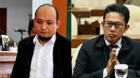 Penyidik KPK Novel Baswedan dan Direktur Penyidikan KPK Brigjen Pol Aris Budiman. (Liputan6.com/Rochmanuddin)
