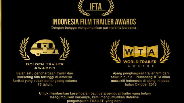 Indonesia Film Trailer ‎Awards 2015 Tantang Sineas Lebih Kreatif