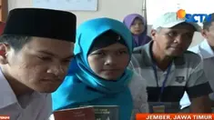 Ahmad Zaenuri, warga binaan Lapas Jember, Jawa Timur, akhirnya sah menjadi suami Della Aprilia Susanti. 
