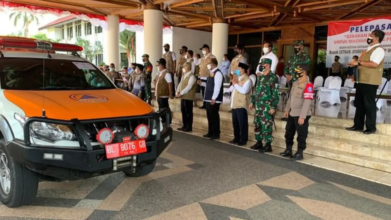 Dukung Pengutan Prokes, BNPB Lepas Mobil Masker ke Wilayah Aceh (BNPB)