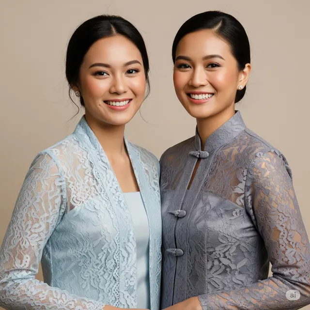 Kebaya Brokat Minimalis Elegan Modern.