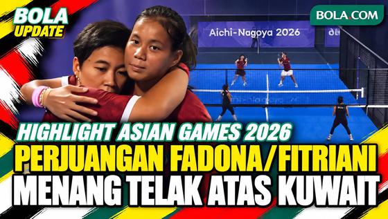 Highlight Asian Games 2026: Padel Ganda Putri, Fadona Kusumawati/Fitriani Sabatini Menang Telak 6-1, 6-0