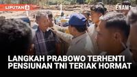 Terhenti Langkah Prabowo, Dikejutkan Pensiunan Peltu TNI Beri Hormat di Lokasi Bencana