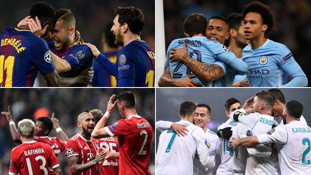 FOTO: 8 Klub yang Lolos ke Perempat Final Liga Champions 2017/2018