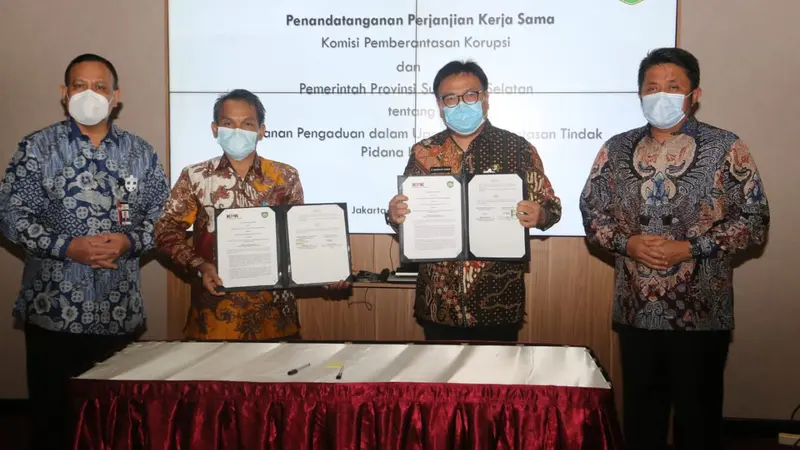 KPK Tunjuk Sumsel Jadi Pilot Project Sistem Pengungkap Fakta Korupsi