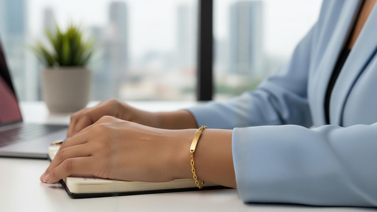 Model Gelang Emas Rantai Kecil untuk Wanita Karir
