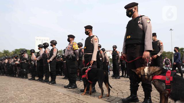 Apel Gabungan Pasukan Pengamanan Demo 11 April 2022