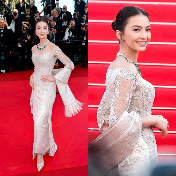 Pesona Elegan Raline Shah Kembali Tampil Berkebaya di Festival Film Cannes, Pancarkan Kecantikan Khas Perempuan Indonesia