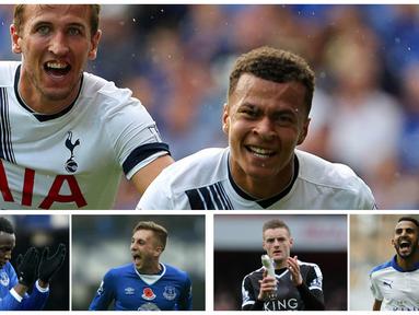 Berikut 5 pasangan duet paling efektif dalam urusan mencetak gol di Liga Premier Inggris. (AFP)