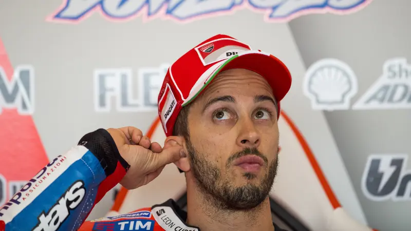 Andrea Dovizioso kini tertinggal 21 angka di belakang pimpinan klasemen MotoGP, Marc Marquez. (AFP/Robert Michael)