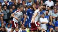 Sam Vokes membobol gawang Chelsea pada pekan pertama Premier League 2017-18 (12/8/2017). (doc. Burnley FC)