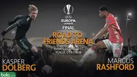 Road to Friends Arena Kasper Dolberg Vs Marcus Rashford (Bola.com/Fauzan Akhdan)