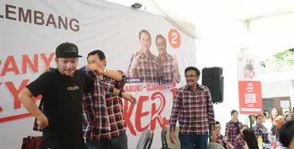 Beberapa selebriti mendatangi Rumah Lembang yang menjadi markas pemenangan pasangan calon Gubernur  DKI dan wakil Gubernur, Basuki Tjahaja Purnama (Ahok) dan Djarot Saiful Hidayat. (Nurwahyunan/Bintang.com)